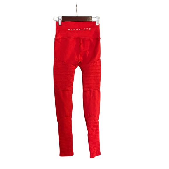Alphalete Athletics Women's Size XS Formula Red Revival R6 Leggings - Picture 3 of 9